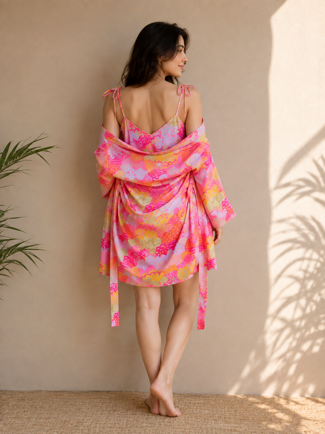 Candy Clouds Robe + Shorts + Camisole