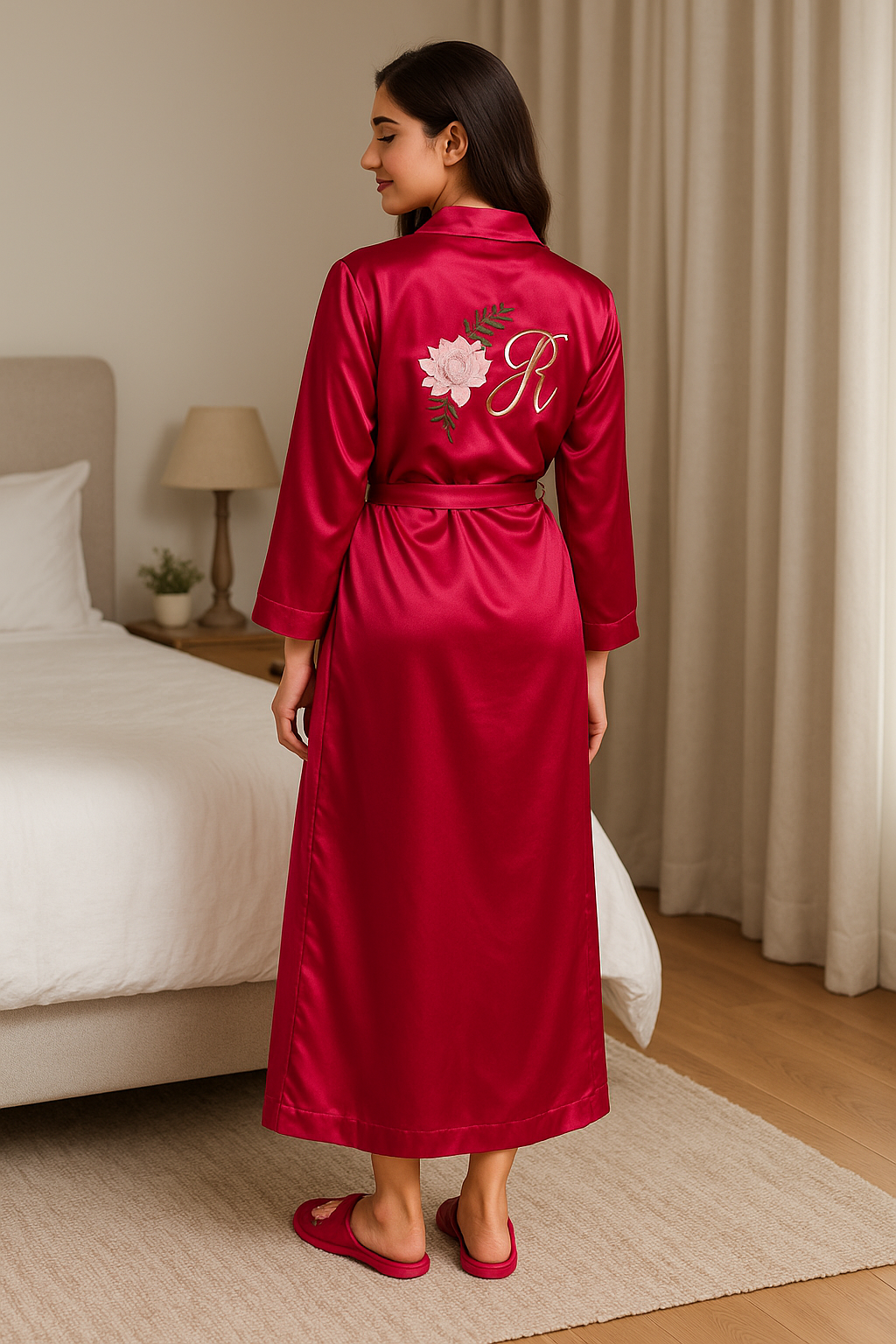 Magenta Personalise Robe + Slippers  | Prepaid Orders Only
