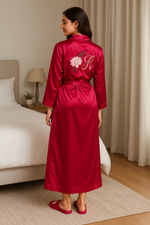 Load image into Gallery viewer, Magenta Personalise Robe + Slippers  | Prepaid Orders Only
