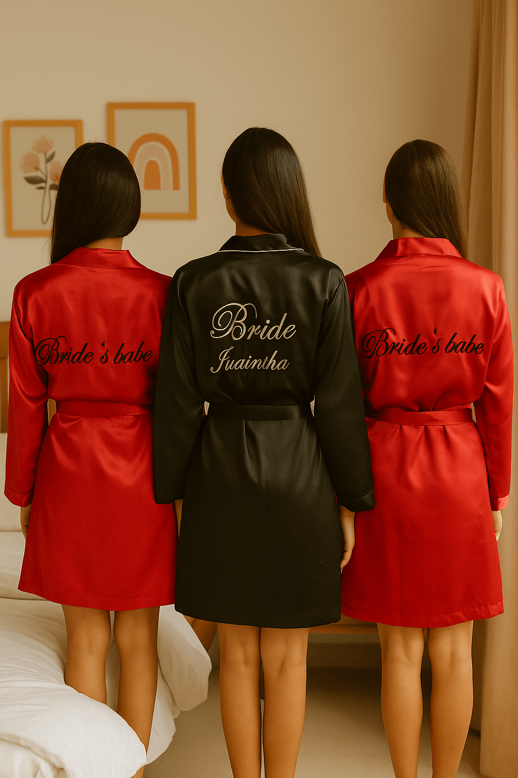 2 Bridesmaid + 1 Bride Robes for Bachelorette E-2 | Prepaid Orders Only - Comfy Nights
