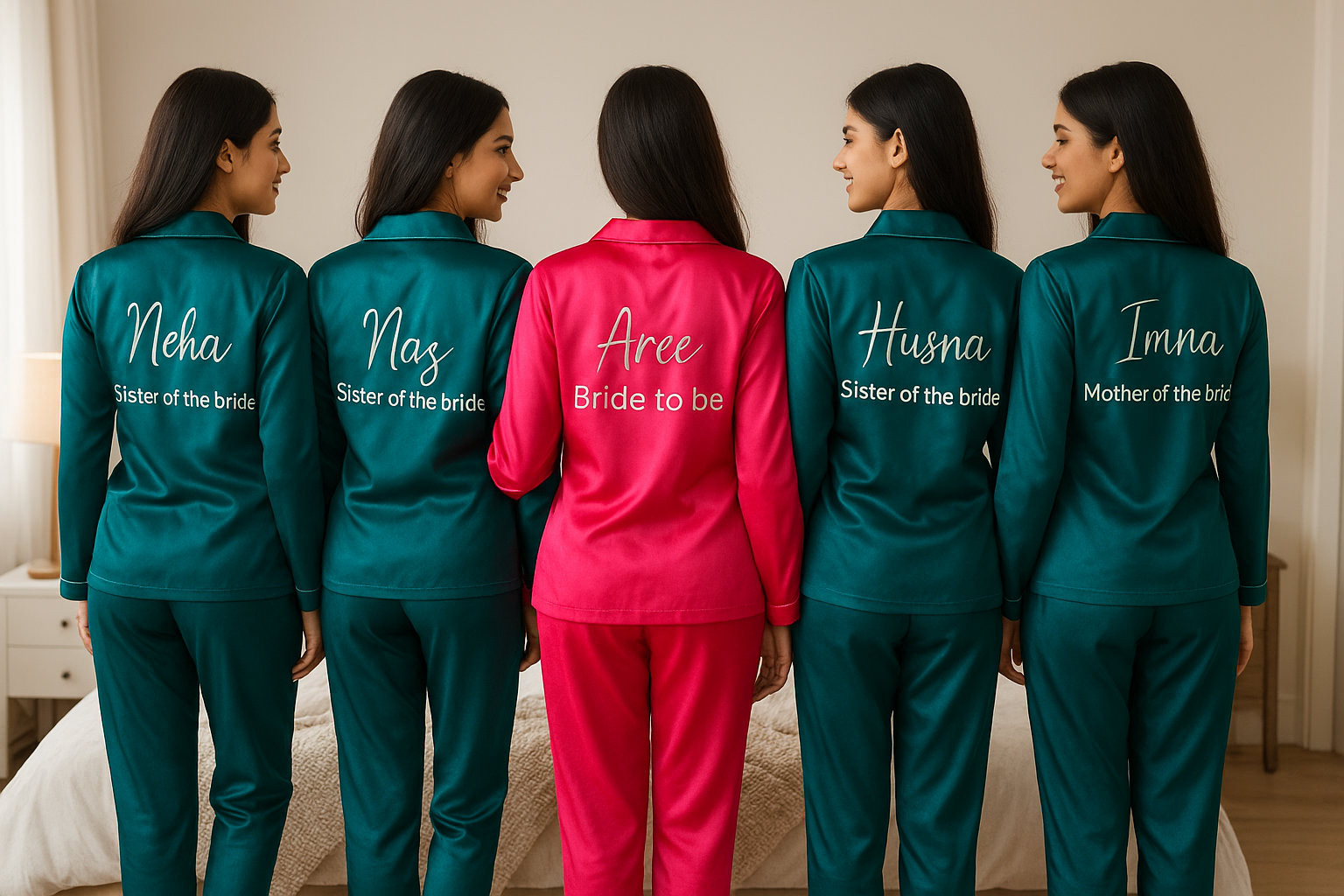 5 Bridesmaid + 1 Bride Pj Set for Bachelorette   | Prepaid Orders Only