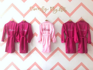 5 Bridesmaid + 1 Bride Robes for Bachelorette (2) | Prepaid Orders Only - Comfy Nights