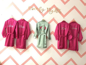5 Bridesmaid + 1 Bride Robes for Bachelorette (3) | Prepaid Orders Only - Comfy Nights