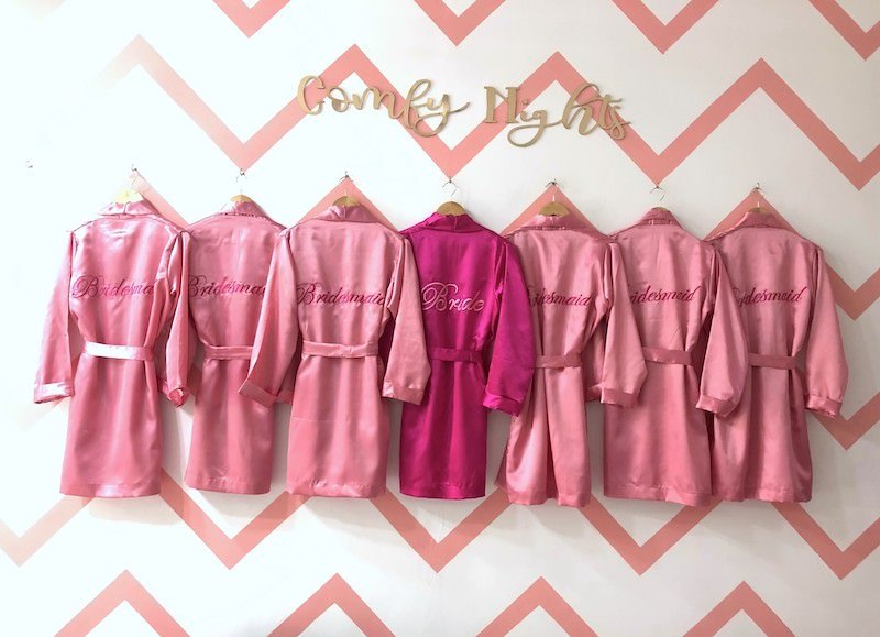 6 Bridesmaid + 1 Bride Robes for Bachelorette | Prepaid Orders Only - Comfy Nights