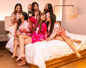 6 Bridesmaid + 1 Bride Robes for Bachelorette | Prepaid Orders Only - Comfy Nights
