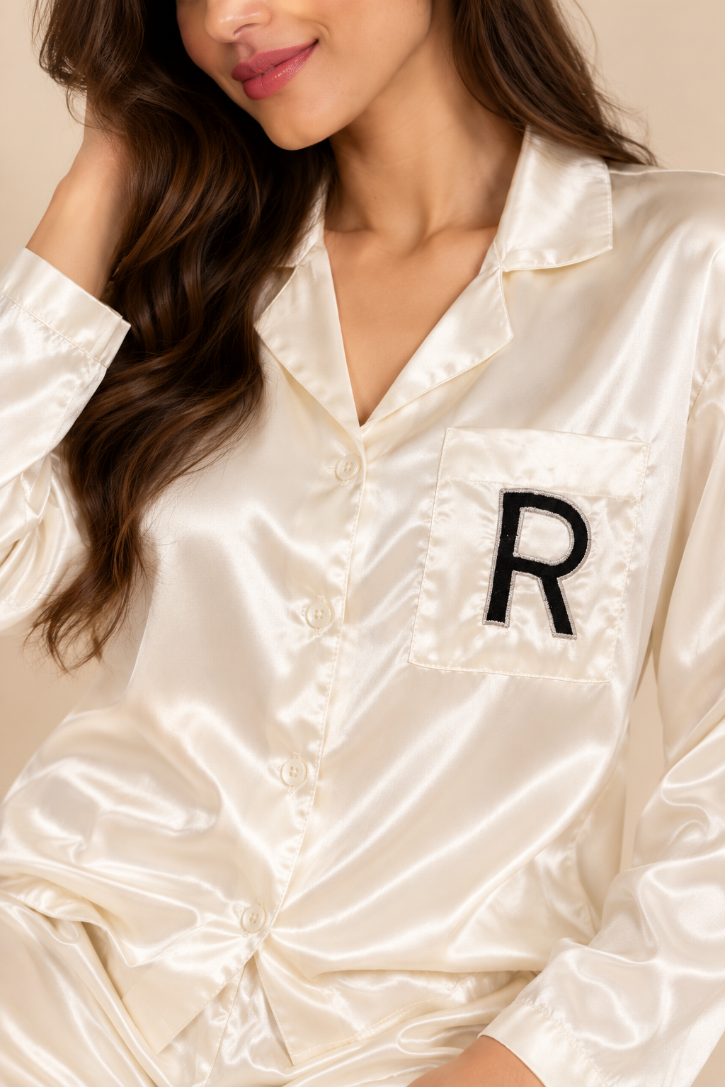 Satin Personalise Pocket Pj Set  | Prepaid Orders Only
