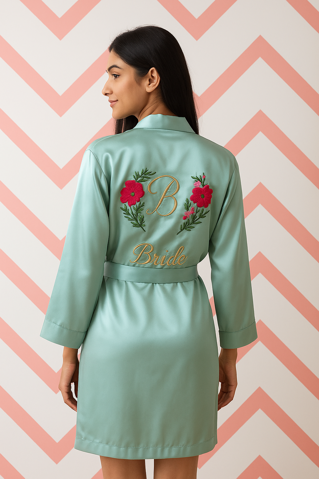 Pastel Green Personalise Robe  | Prepaid Orders Only