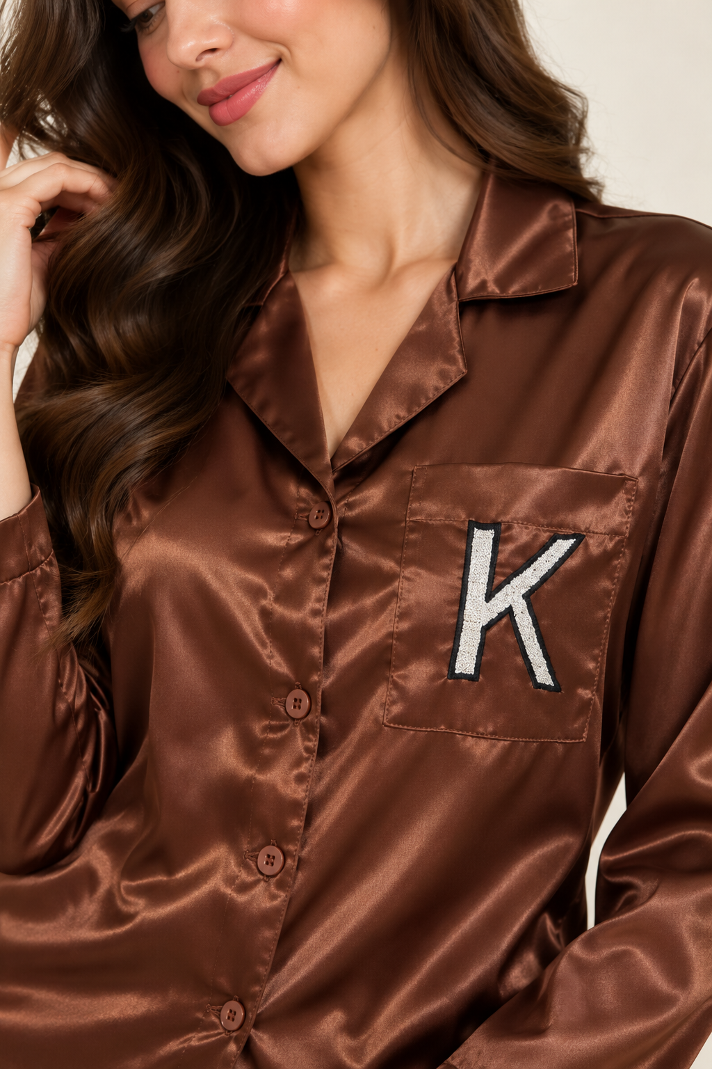 Satin Personalise Pocket Pj Set  | Prepaid Orders Only