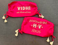 Handworked Initials Pink Chooda Cover   | Prepaid Orders Only