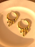 Dripped Gold hoops