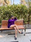 Purple Velvet Shirt