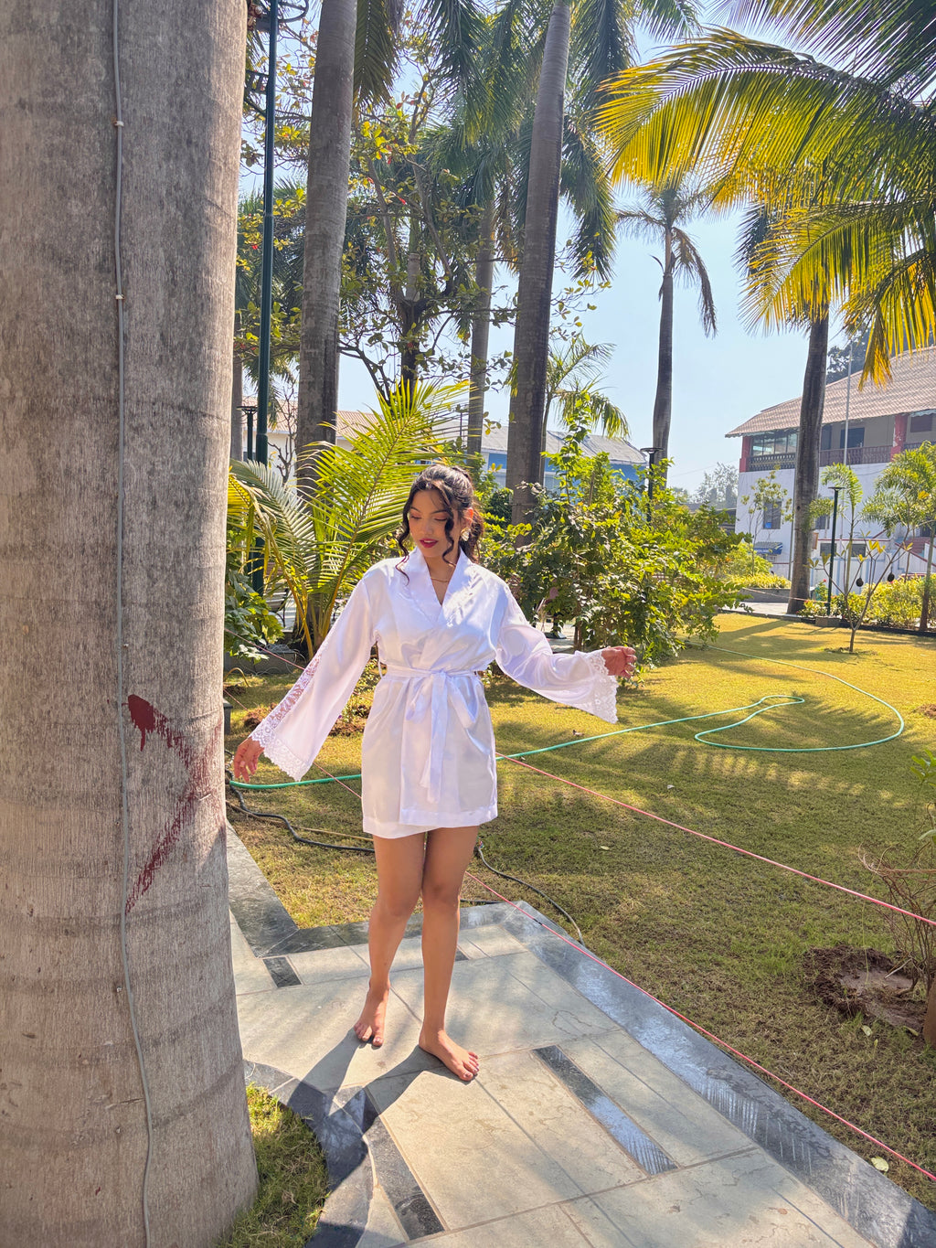 White Lace Robe  | Prepaid Orders Only