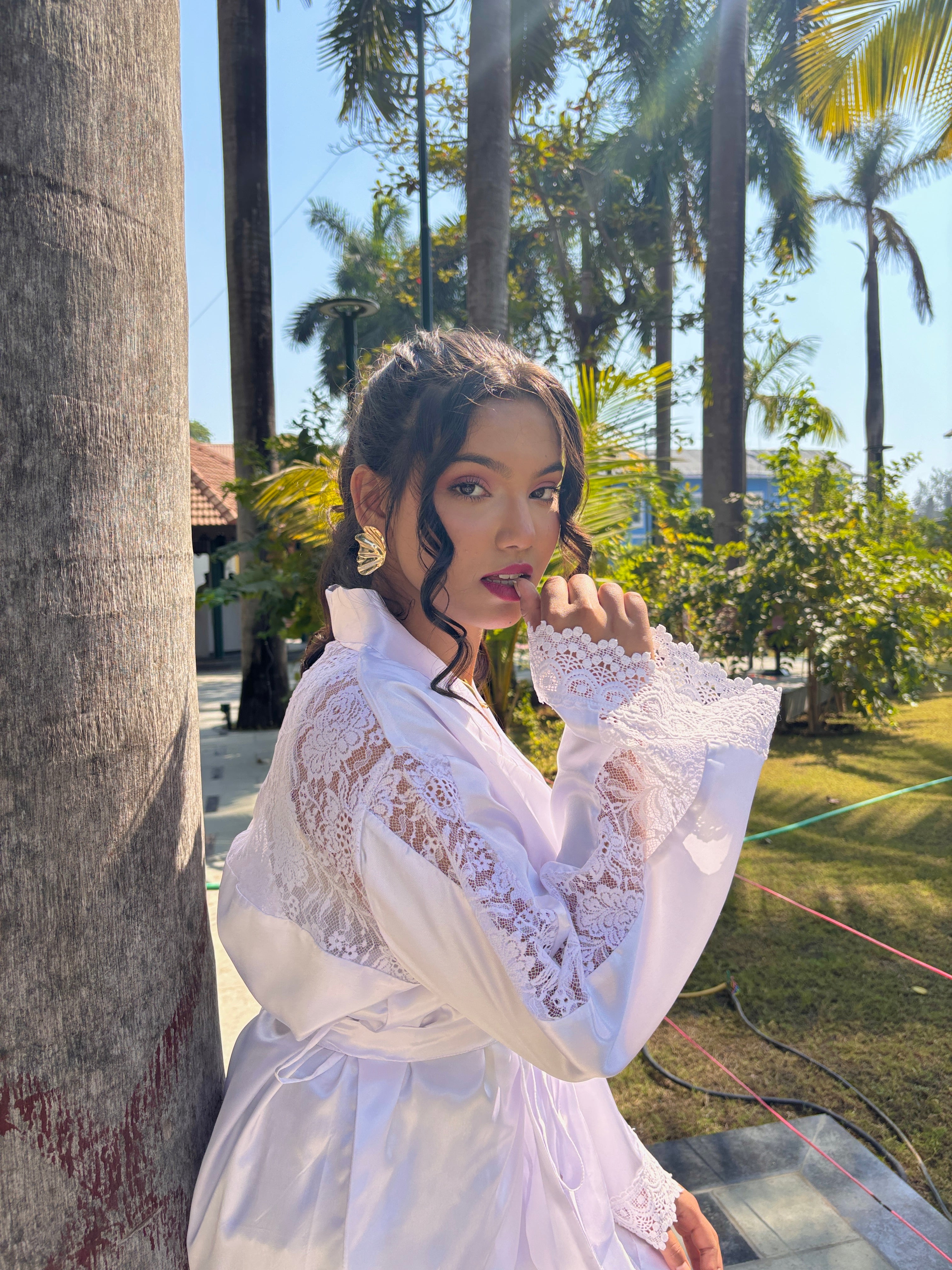 White Lace Robe  | Prepaid Orders Only