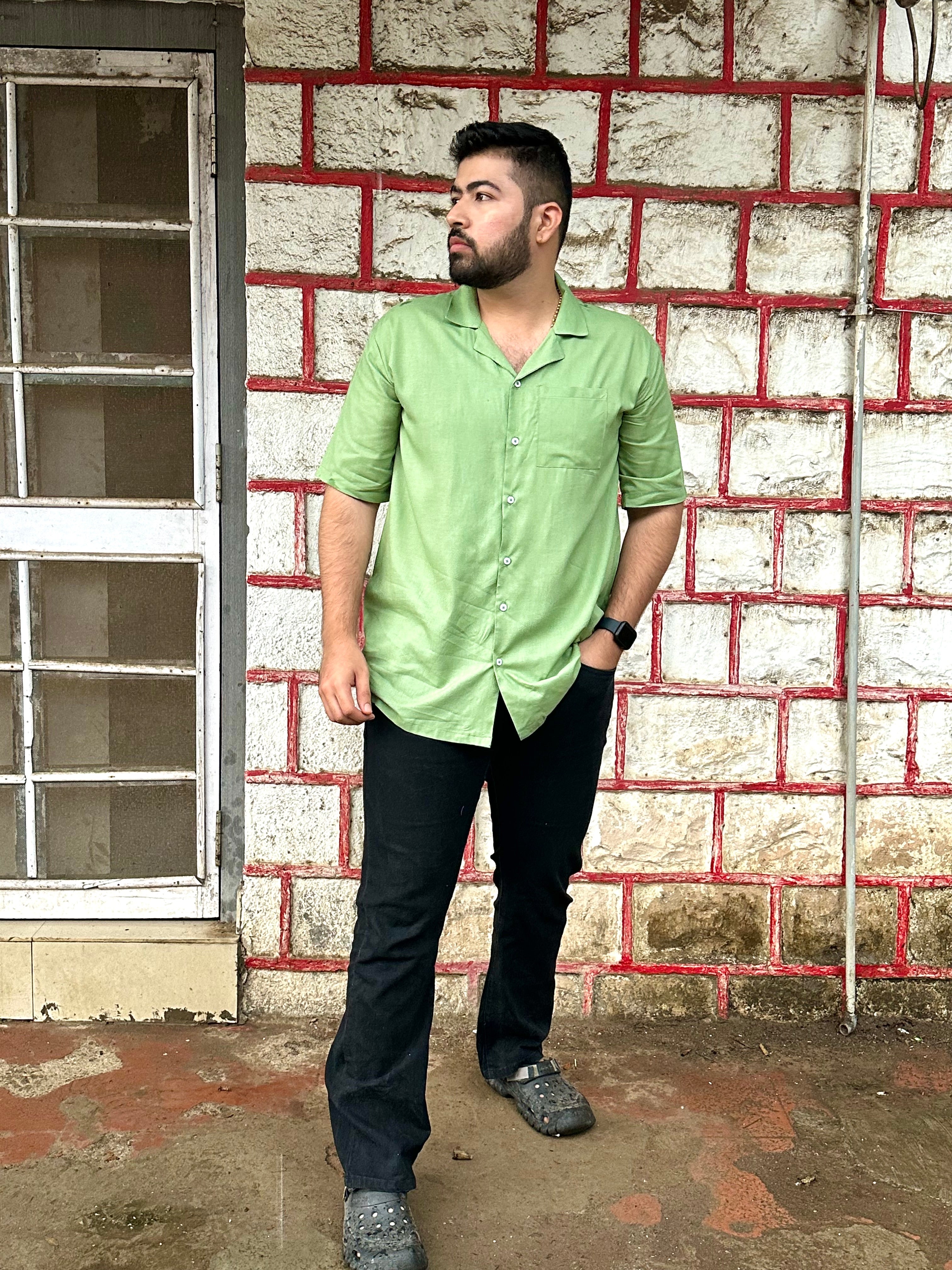 Pastel Green Shirt for Men