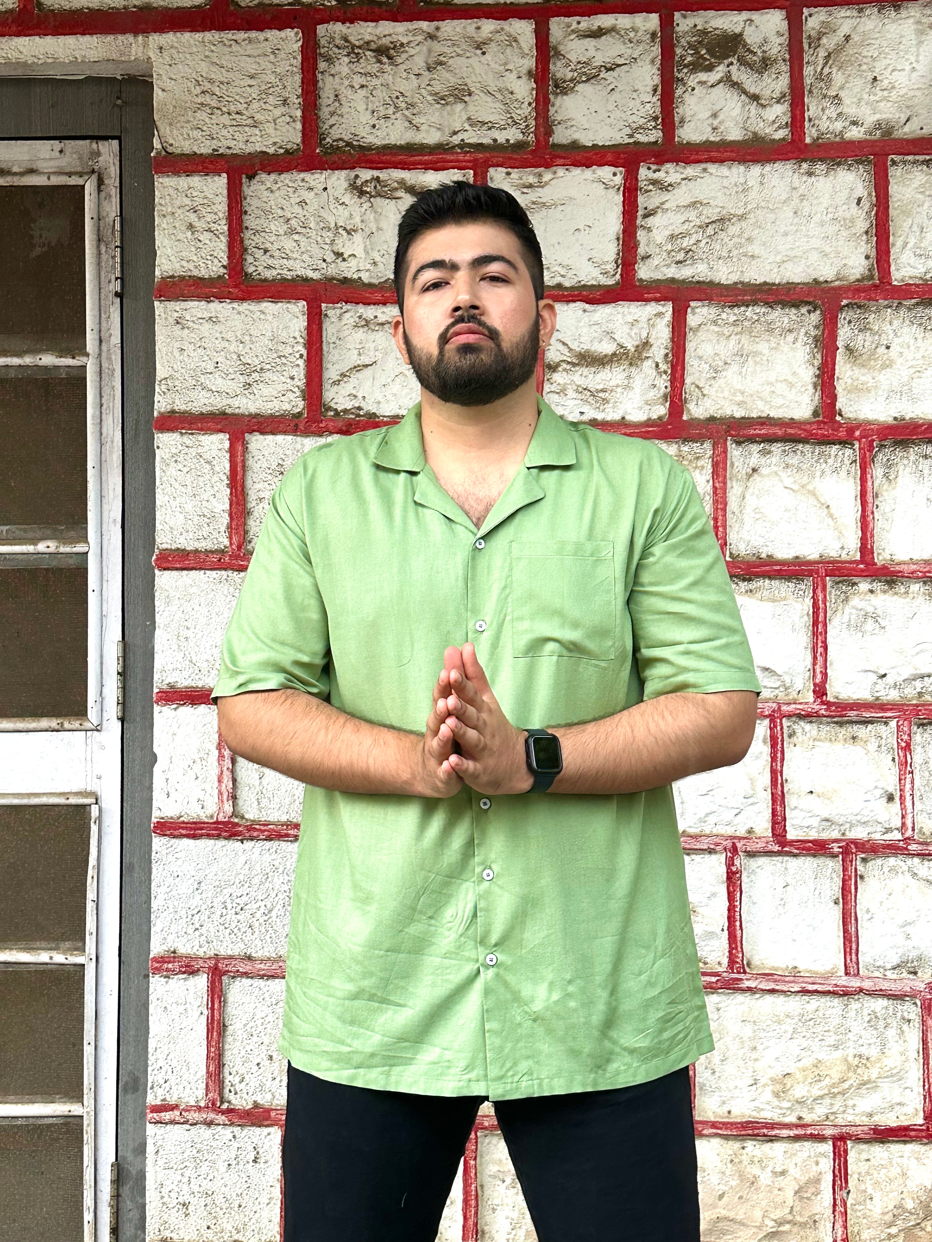 Pastel Green Shirt for Men