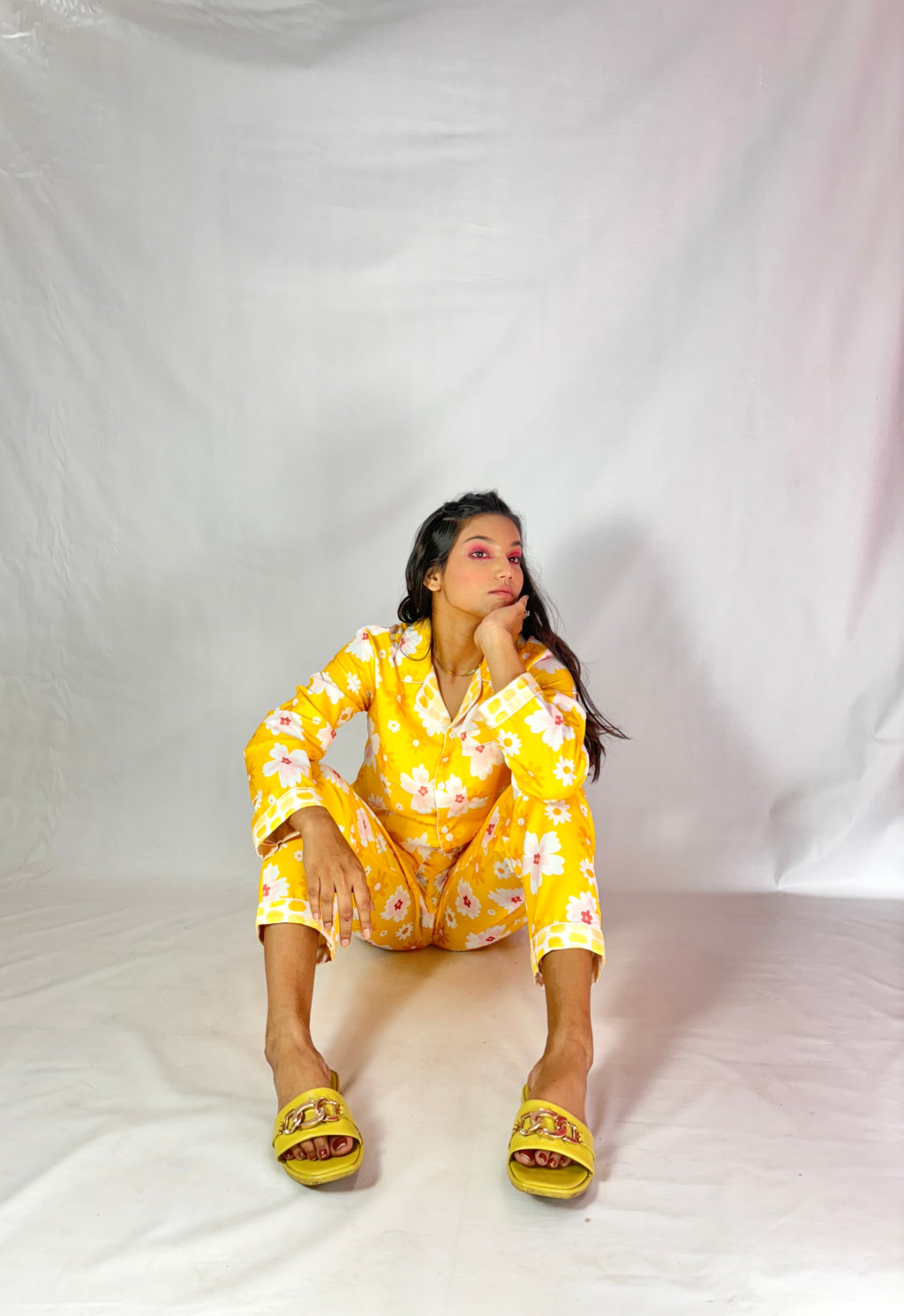 Yellow Flowers PJ Set