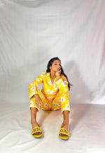Load image into Gallery viewer, Yellow Flowers PJ Set
