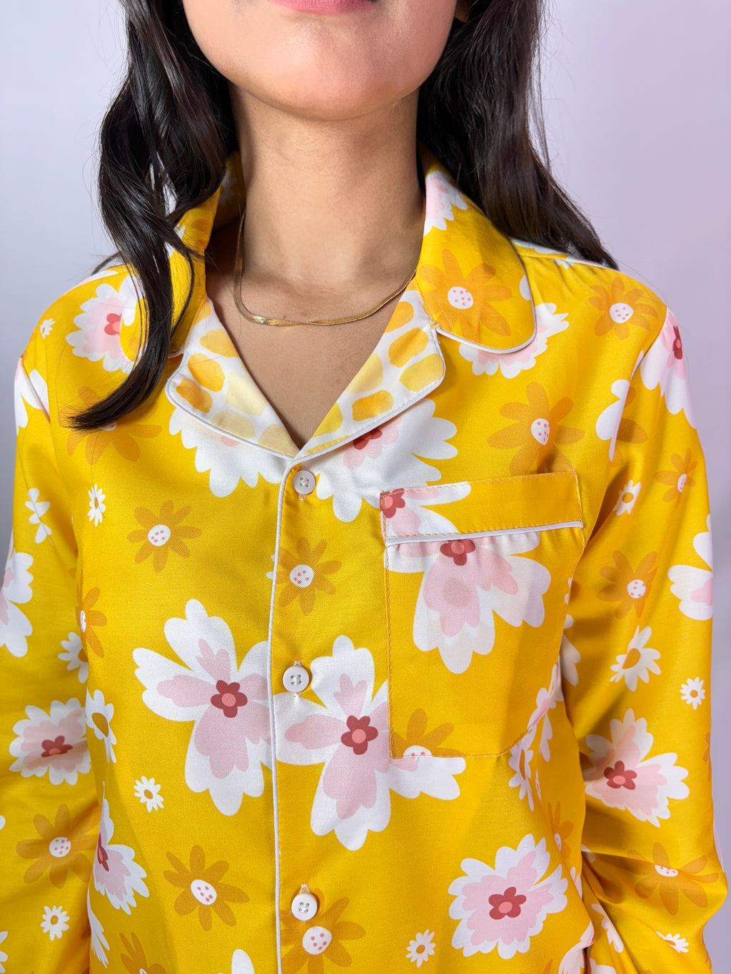 Yellow Flowers PJ Set