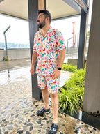Ivory Artistic Co-Ord Set for Men
