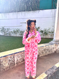 Pookie’s Pink Feathers Pj Set