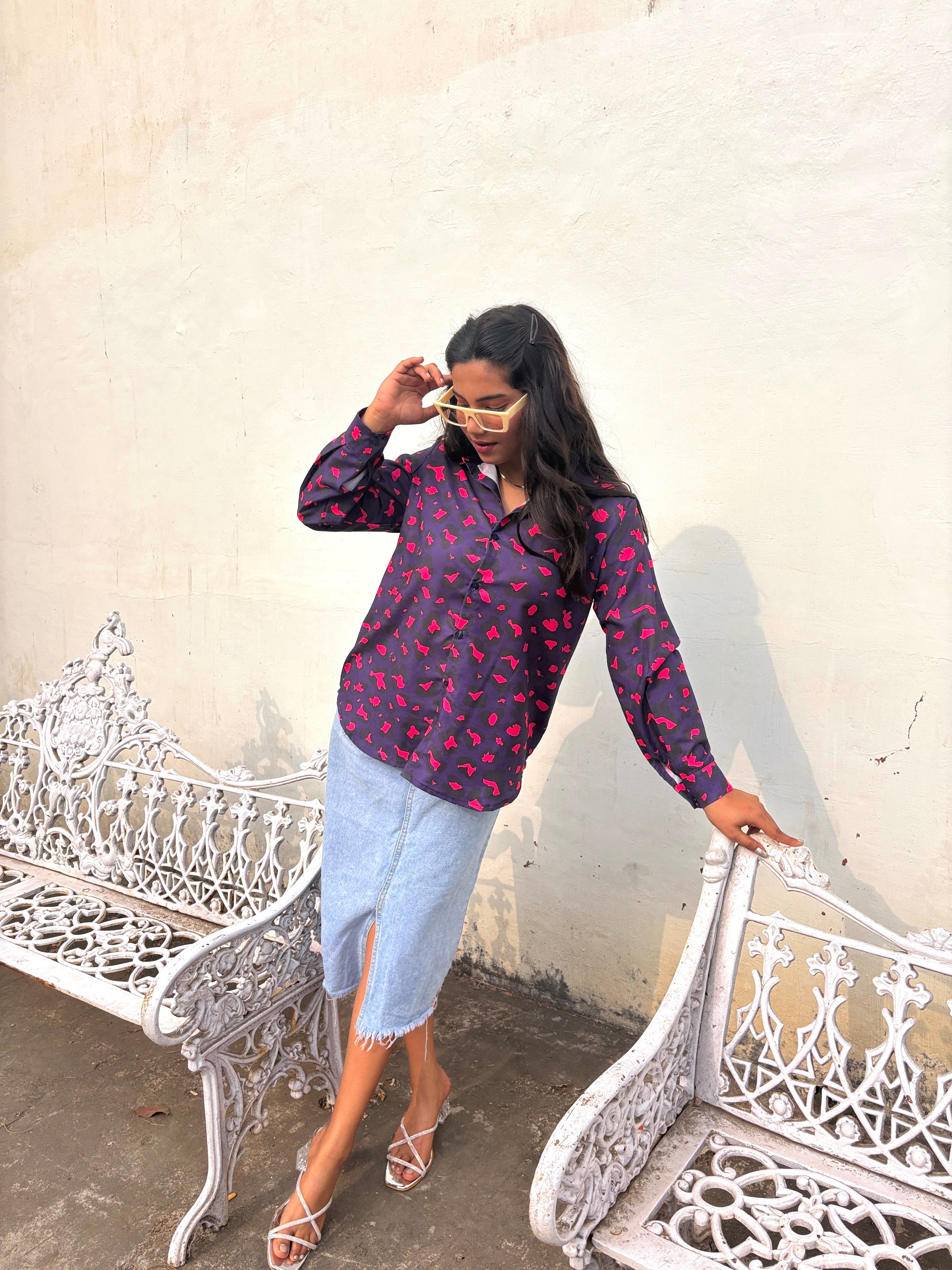 Blue Cheetah Shirt