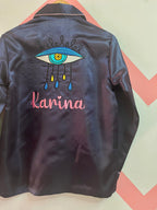 Evil Eye Personalise Back Satin Pj Set  | Prepaid Orders Only