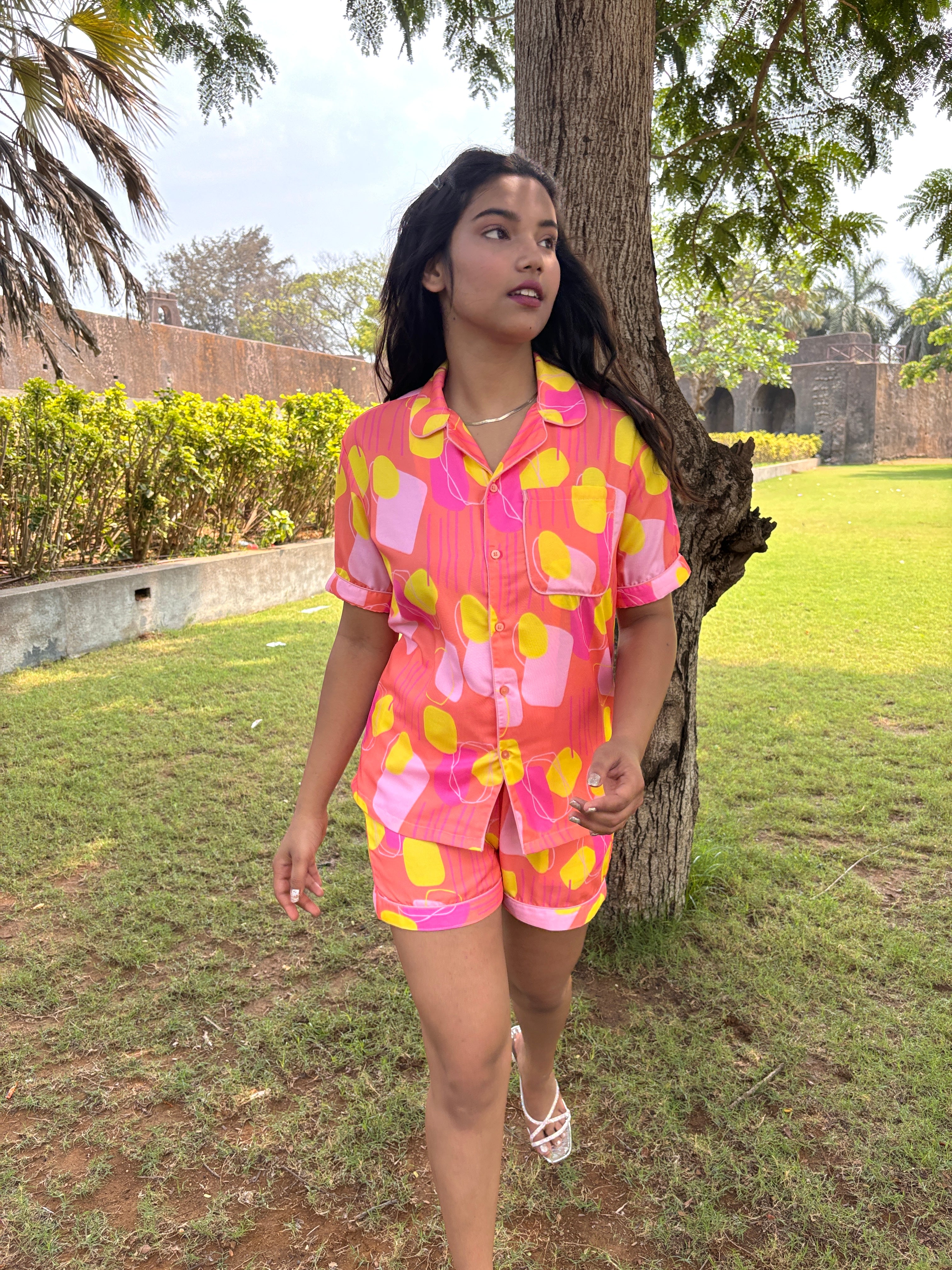 Orange Soda Shorts Set