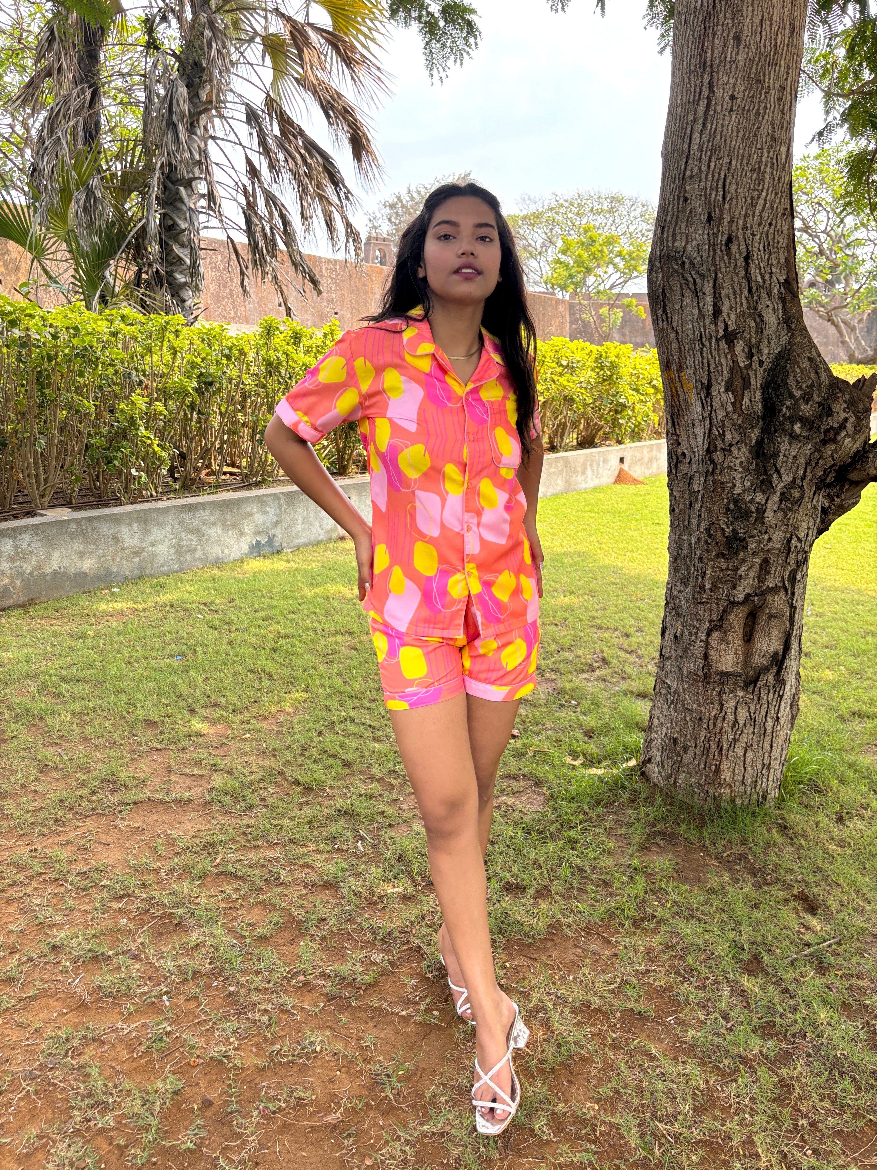Orange Soda Shorts Set