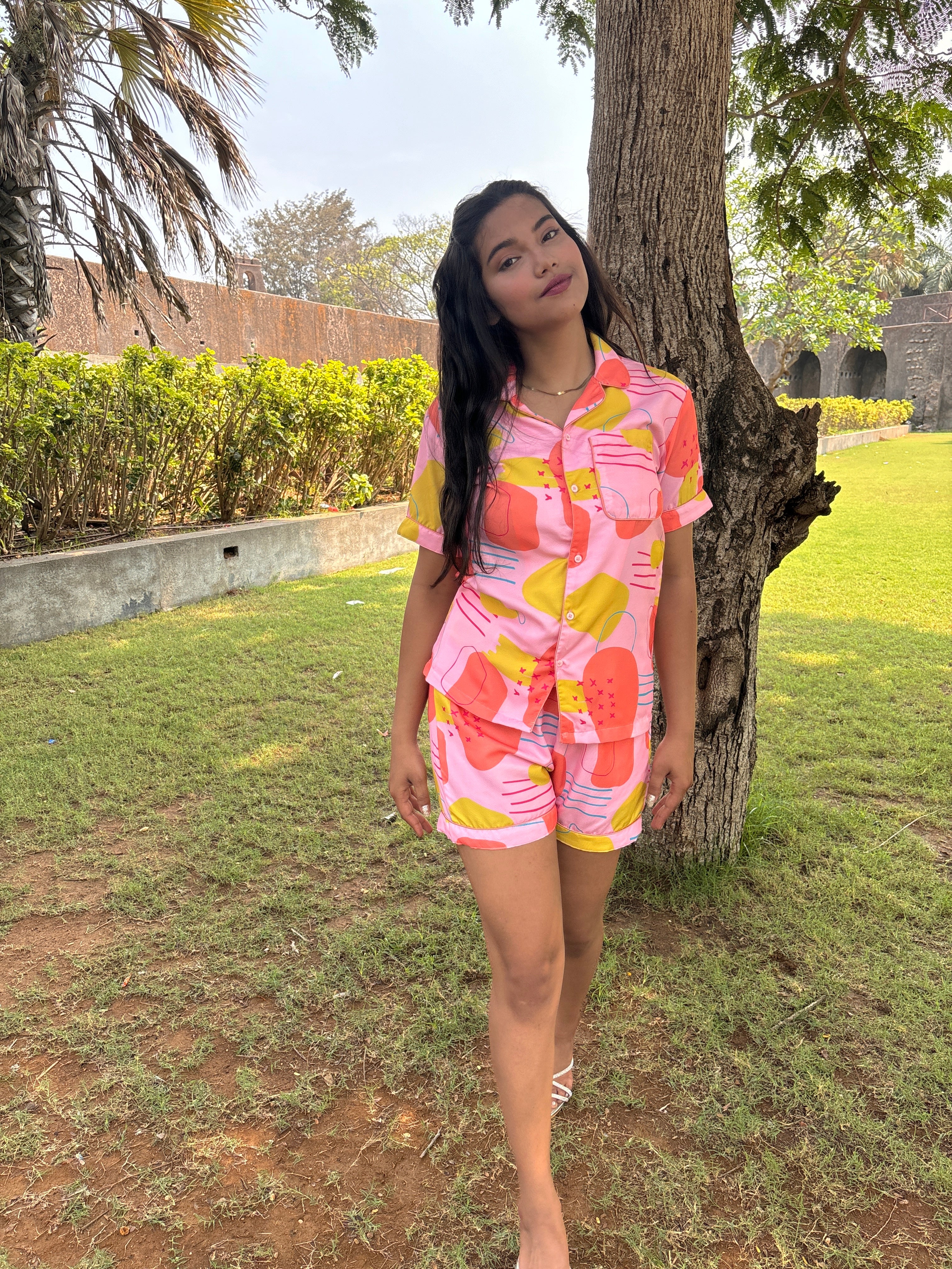 Pink Soda Shorts Set
