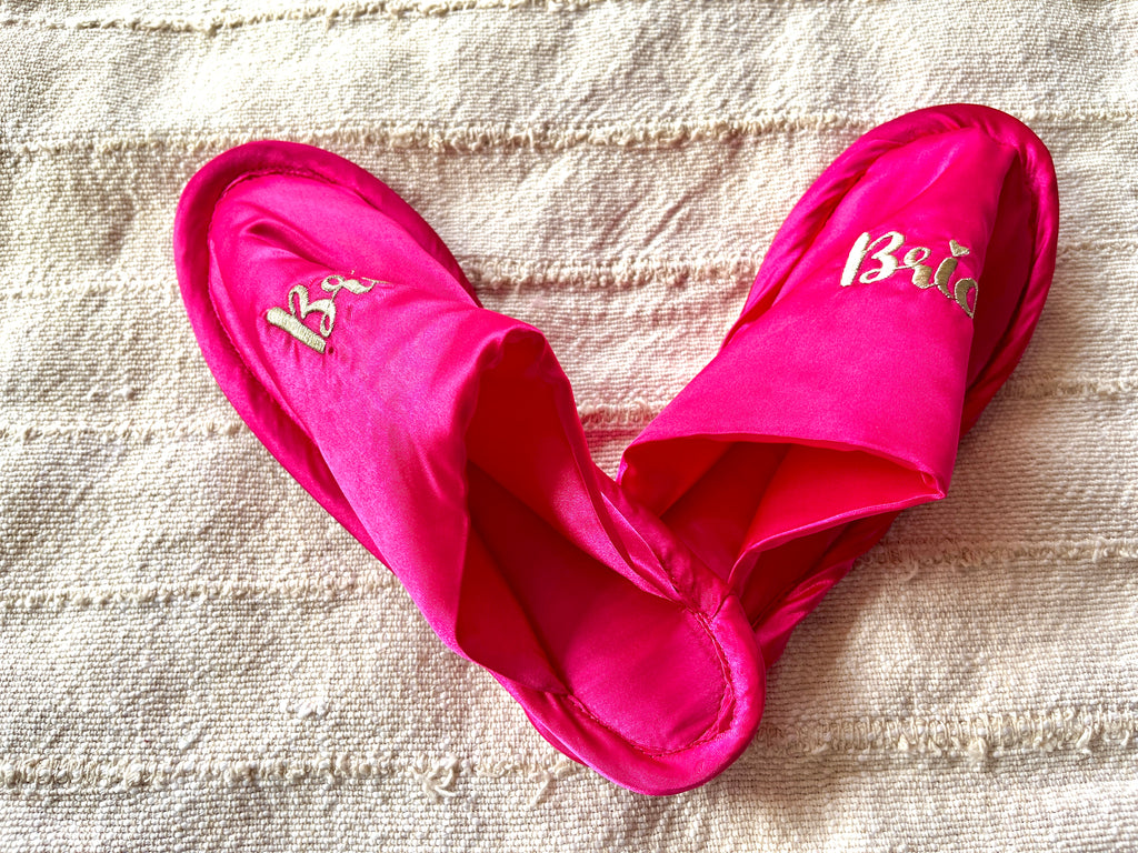 Magenta Bride Slippers | Prepaid Orders Only