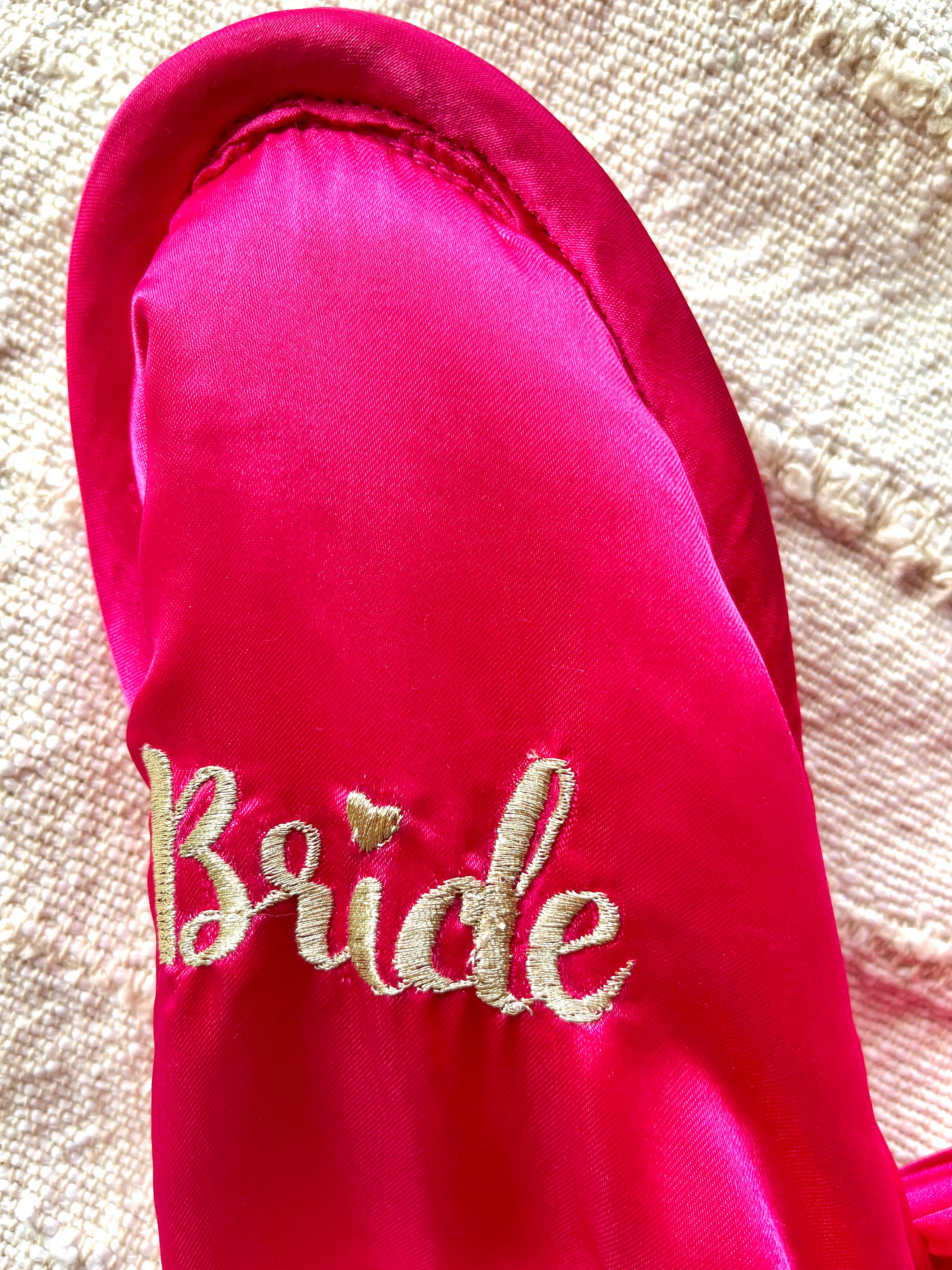 Magenta Bride Slippers | Prepaid Orders Only