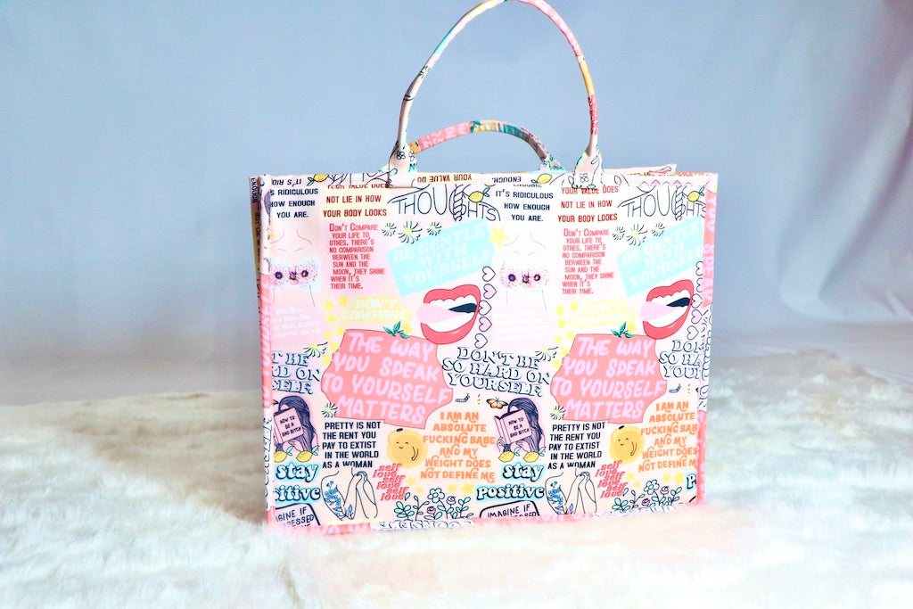 Positive Quotes Tote Bag
