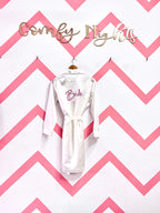 Bride's Pink thread work Robe   | Prepaid Orders Only
