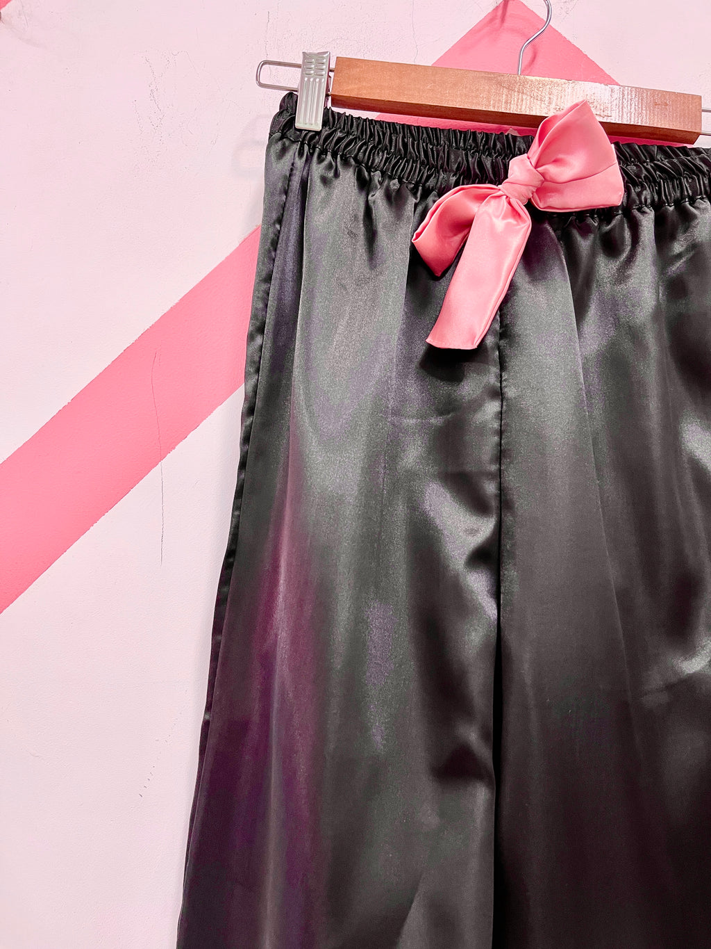 Personalised Black Satin Pj Set | Prepaid Orders Only