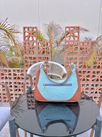 Solid Teal Crescent Bag