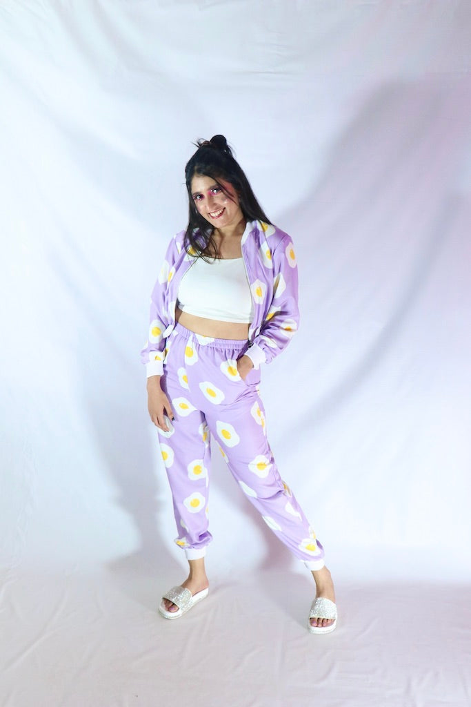Lilac Yoke Bomber Jacket + Jogger