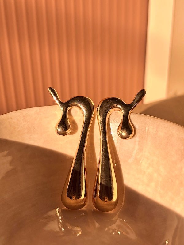 Artistry in Gold Earrings - Comfy Nights