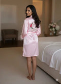 Baby Pink Feather Personalise Robe | Prepaid Orders Only - Comfy Nights