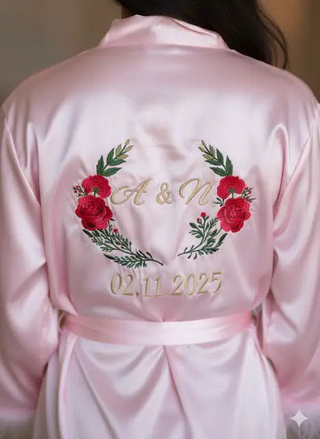 Baby Pink Feather Personalise Robe | Prepaid Orders Only - Comfy Nights