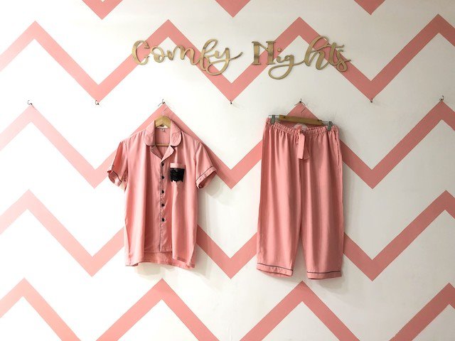 Baby Pink Lace Pj Set - Comfy Nights
