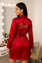 Bride's Gold thread work Robe   | Prepaid Orders Only