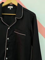 Black Cotton Pj Set - Comfy Nights