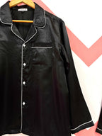 Black Satin Couple Set | Prepaid Orders Only - Comfy Nights
