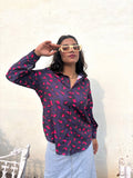 Blue Cheetah Shirt - Comfy Nights