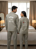 Boss & Real Boss Couple Pj Set | Prepaid Orders Only - Comfy Nights