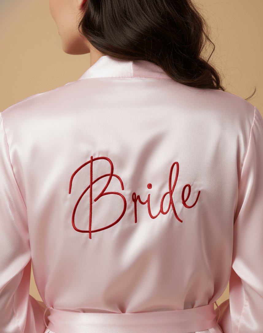 Bride's Gold thread work Robe | Prepaid Orders Only - Comfy Nights
