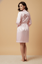Bride's Gold thread work Robe | Prepaid Orders Only - Comfy Nights