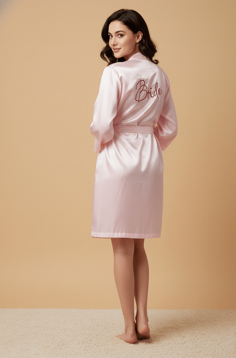 Bride's Gold thread work Robe | Prepaid Orders Only - Comfy Nights