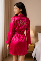 Bride's Gold thread work Robe | Prepaid Orders Only - Comfy Nights