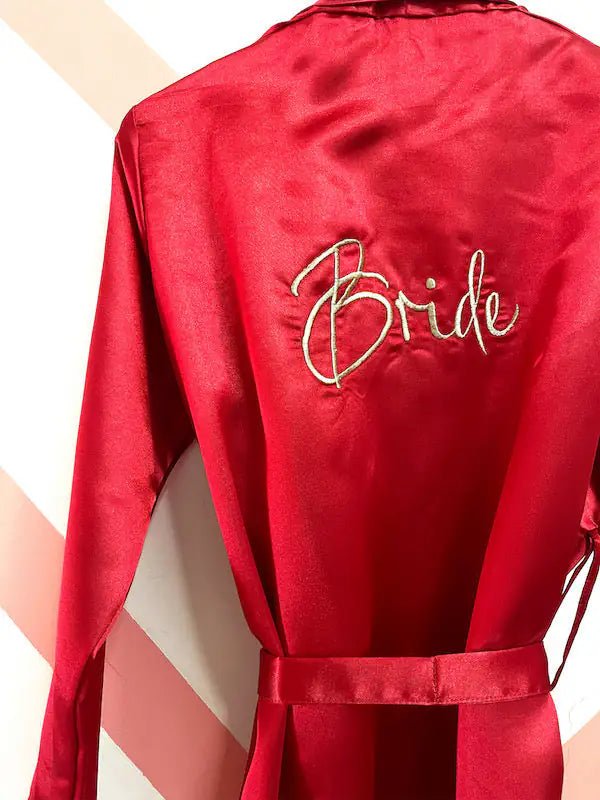 Bride's Gold thread work Robe | Prepaid Orders Only - Comfy Nights